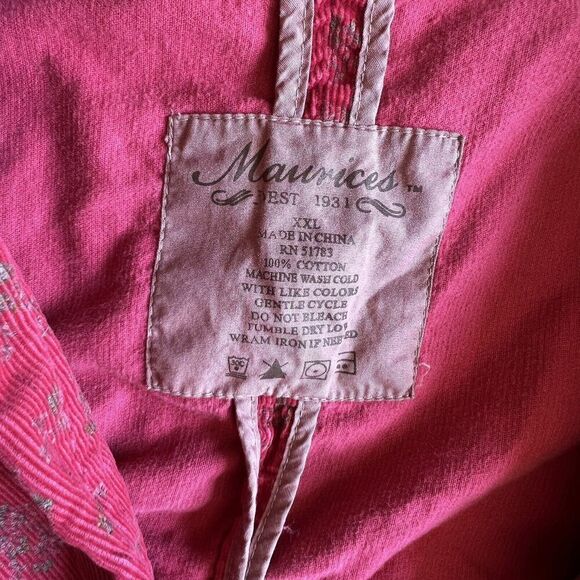 Maurices Office Chic Work womens long sleeve pockets Blazer fucsia plus XXL - Picture 3 of 9